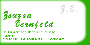 zsuzsa bernfeld business card